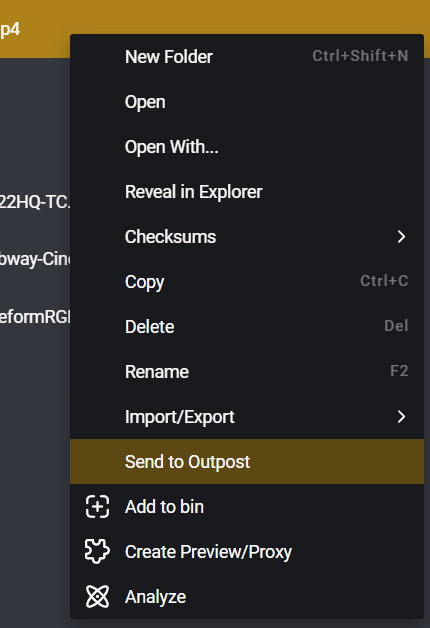 Sending files to Outpost (Beta) from ShareBrowser – Studio Network ...